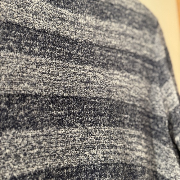Barefoot Dreams Bamboo Chic Lite Blue Stripe Calypso Wrap Cardigan Sweater L/XL - Picture 11 of 14